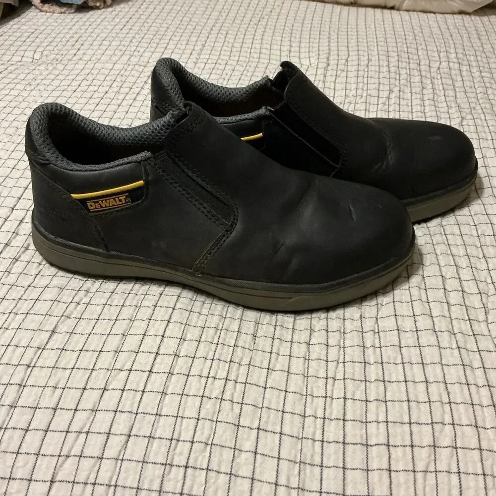 DEWALT Men's Work Steel Toe Shoes Black Work Safety Shoes Size 7
